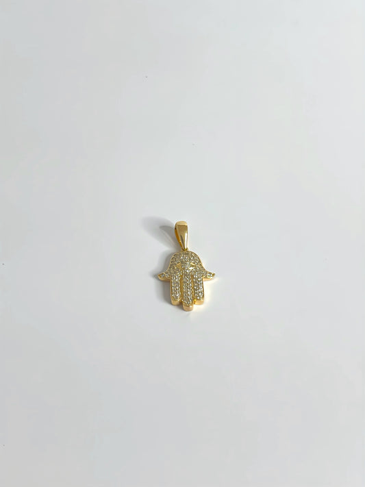 Boys diamond hamsa pendant