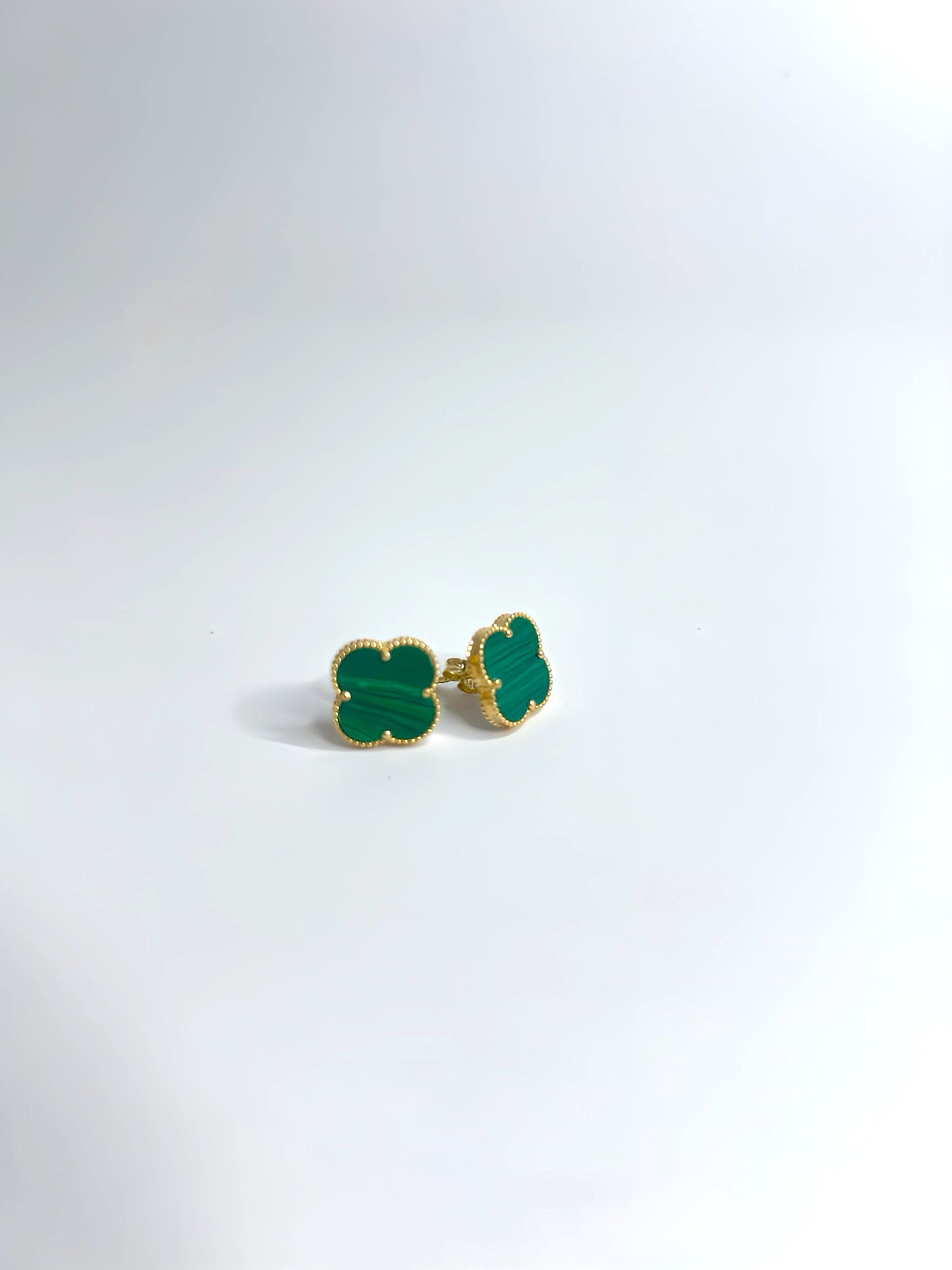 Green clover earrings