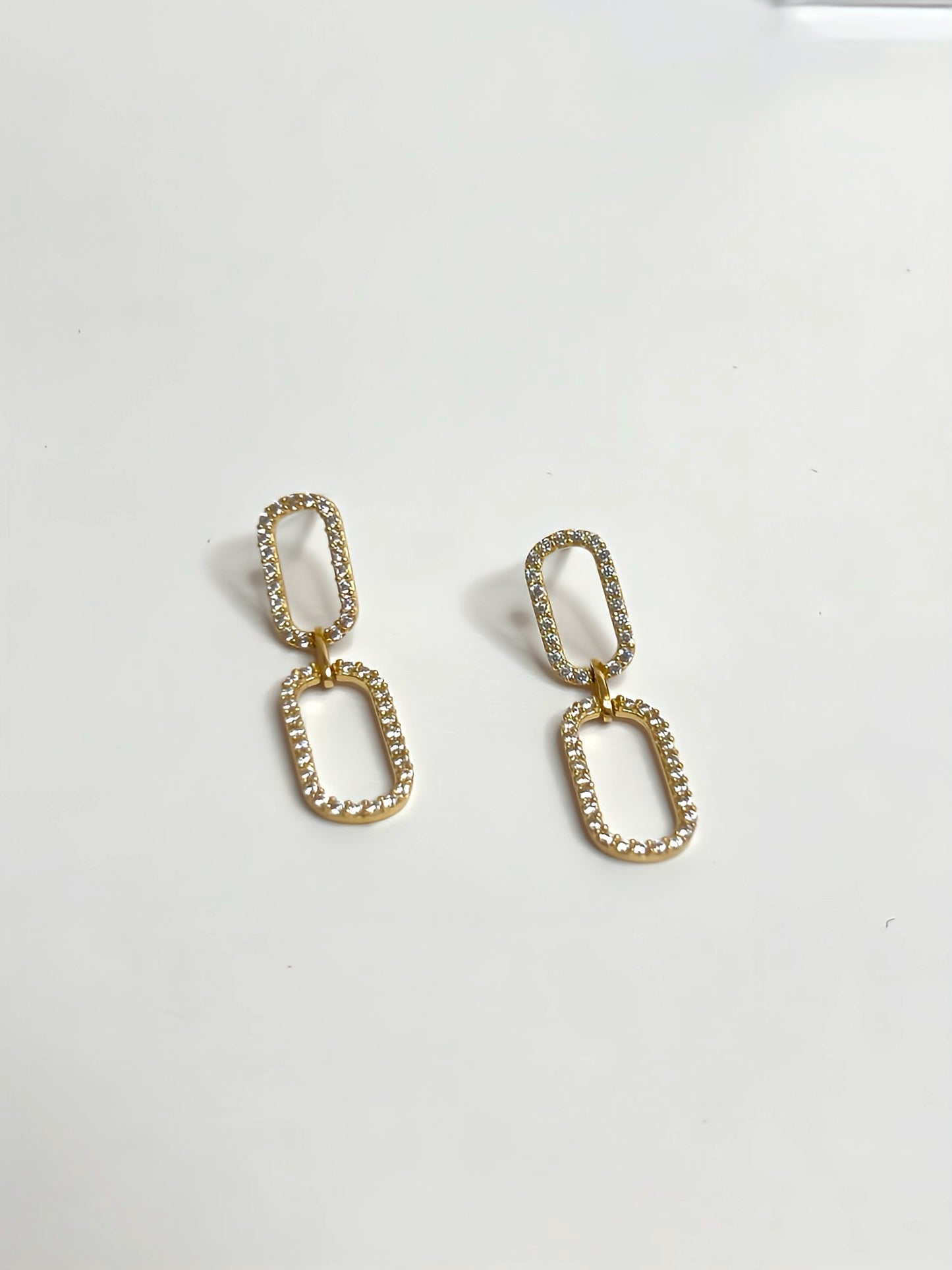 Zirconia drop earrings