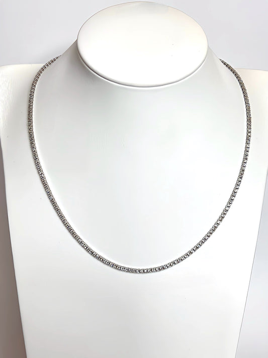 Lab Diamond  tennis necklace