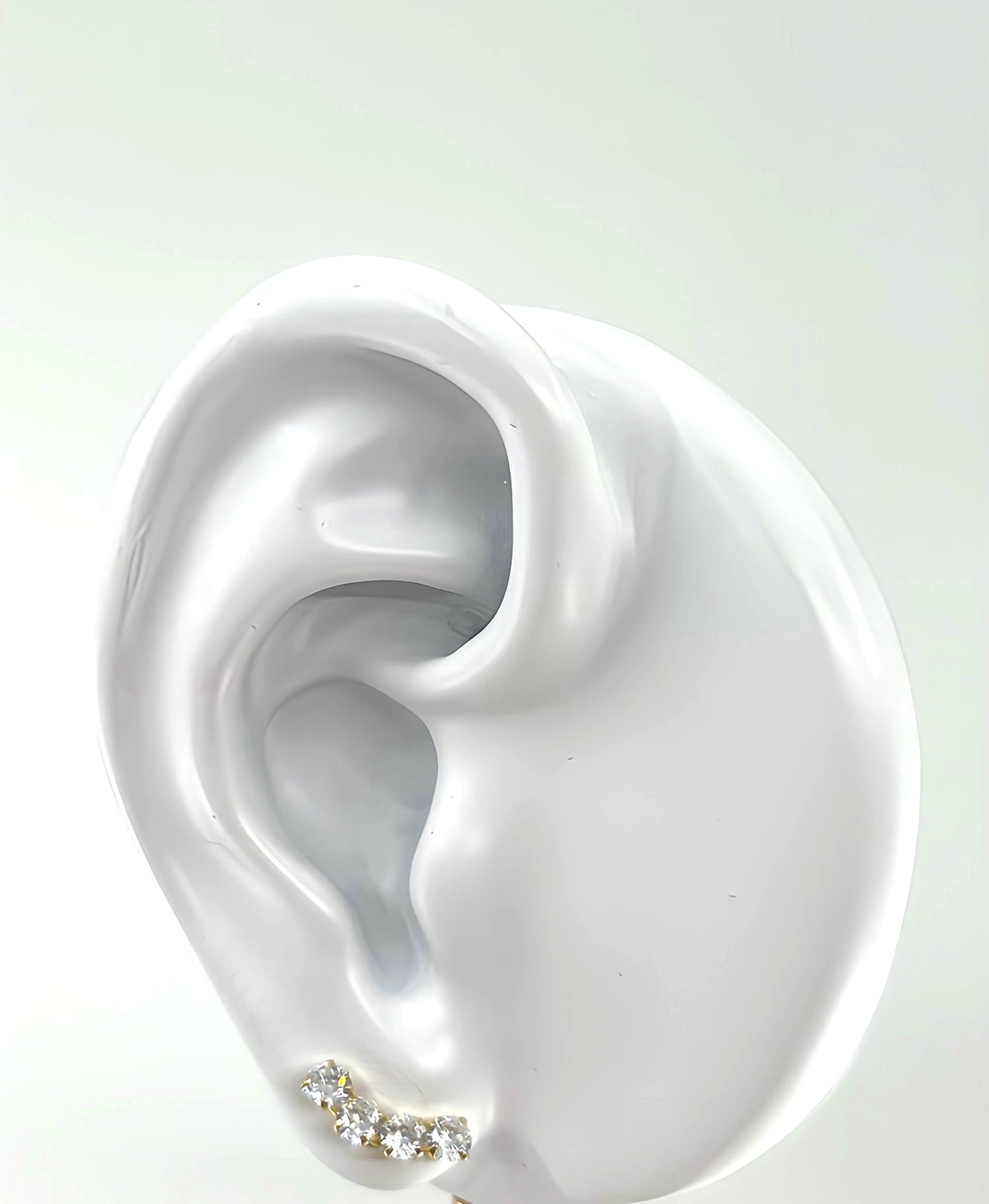 Zirconia ear crawler earrings