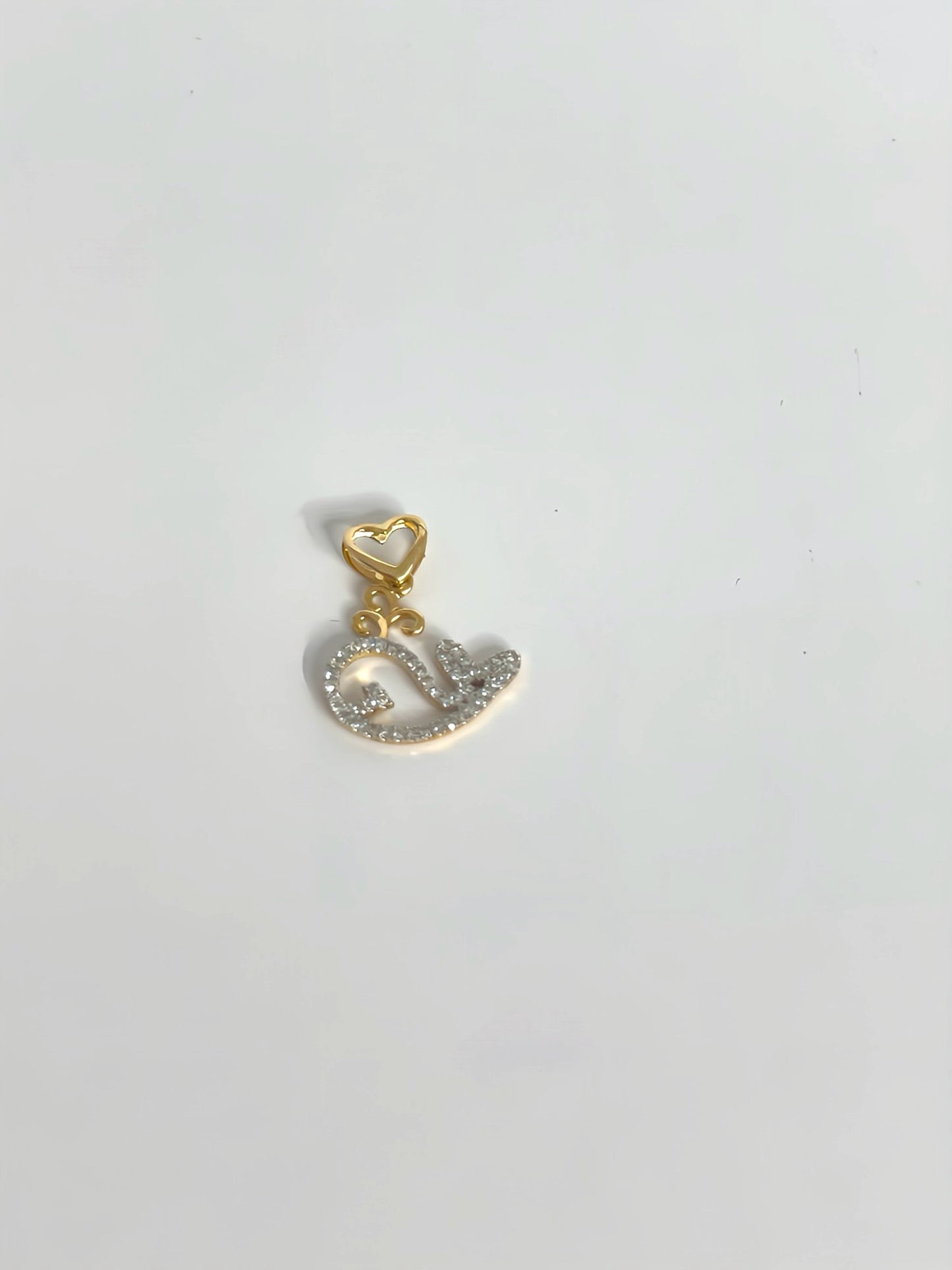 Diamond whale pendant