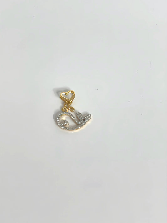 Diamond whale pendant