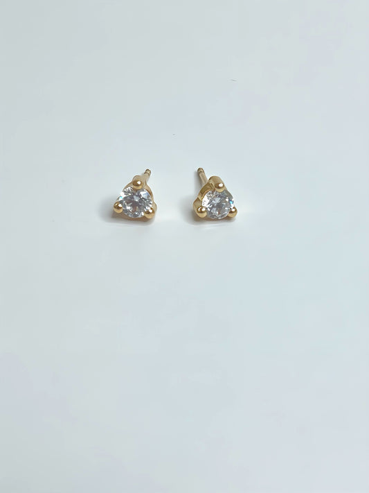 Triangle zirconia earrings