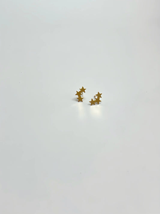 Triple stars earrings